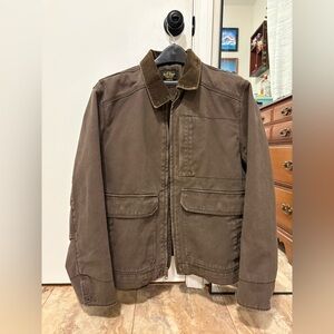 Vintage Old Navy Men's Brown Work Utility Jacket